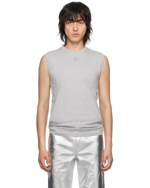MARINE SERRE Multicolor Gray Sleeveless T-shirt for men
