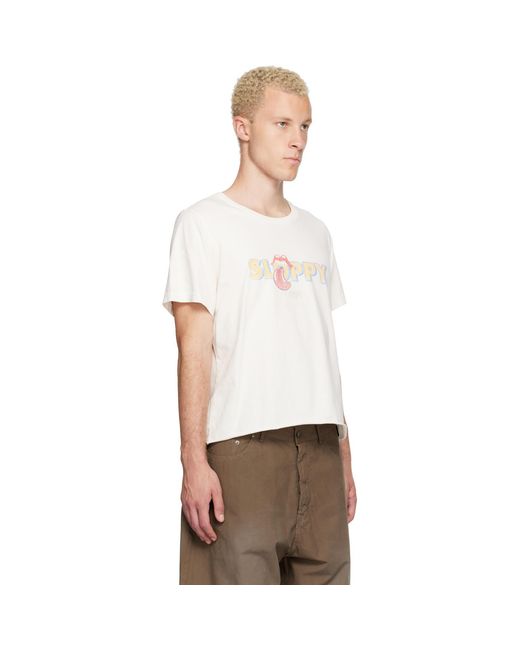 424 White Off- 'Sloppy' T-Shirt for men