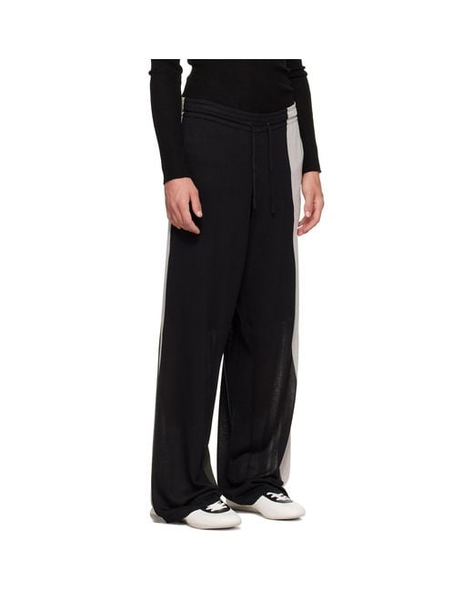 Kiko Kostadinov Black Sigo Knit Sweatpants for men
