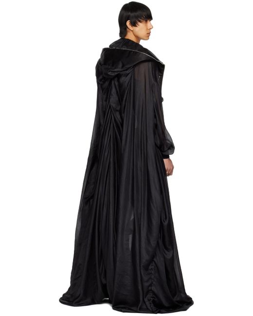 Manteau drapé noir à fronces - lido Rick Owens pour homme en coloris Black