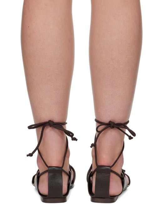 Lemaire Brown Opanka Flat Sandals