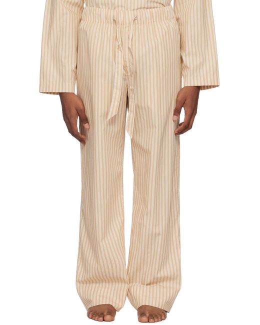 Tekla Natural Tan Drawstring Pyjama Pants for men