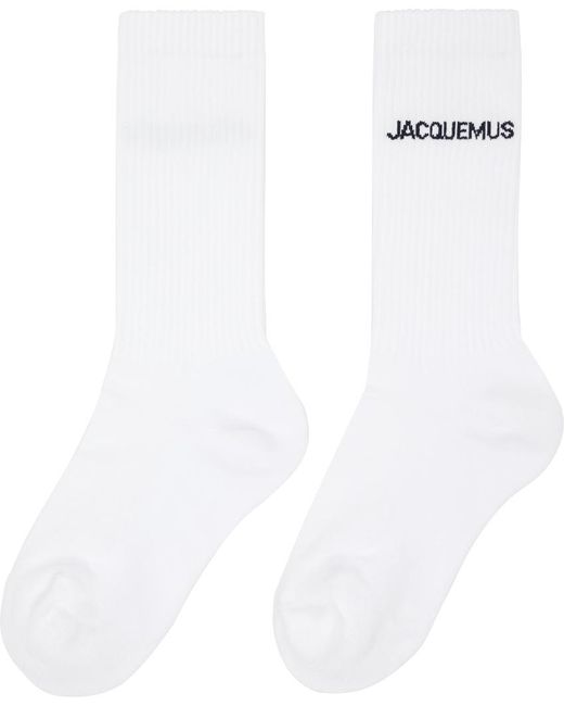Jacquemus Les Classiquesコレクション ホワイト Les Chaussettes ソックス White