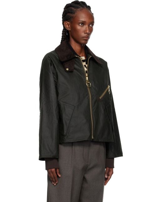Barbour Black Arlene Waxed Jacket