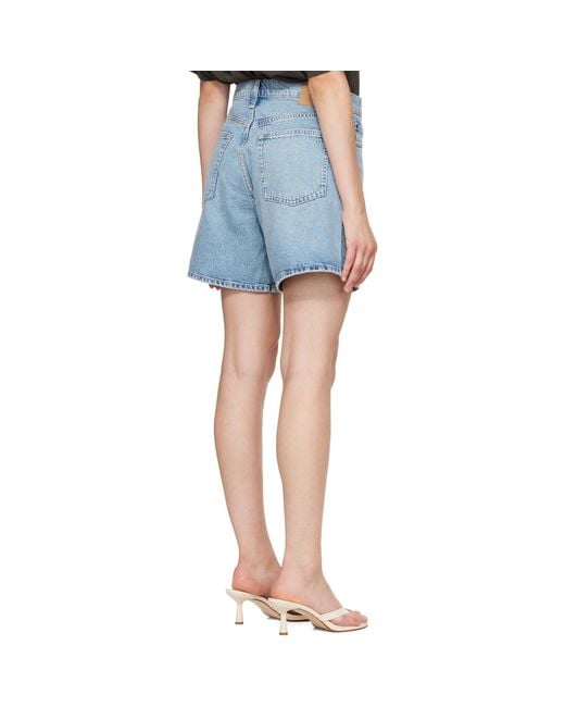 Rag & Bone Blue Kaia Denim Shorts
