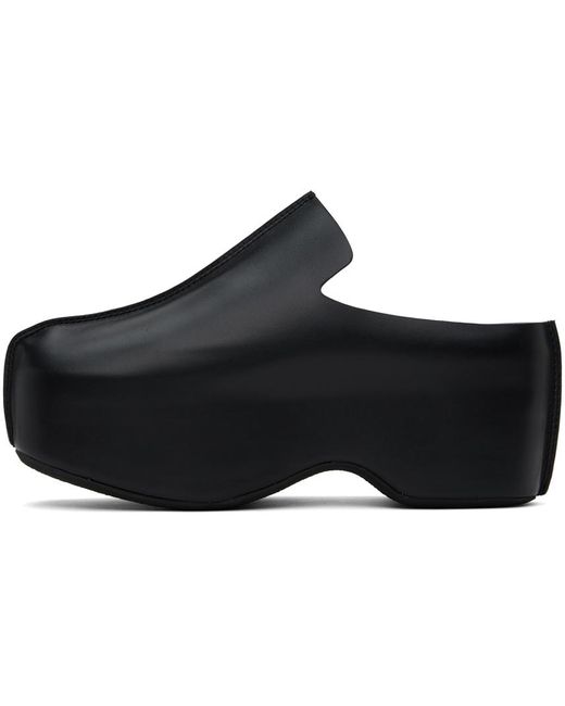 J.W. Anderson Black Leather Platform Clogs for men