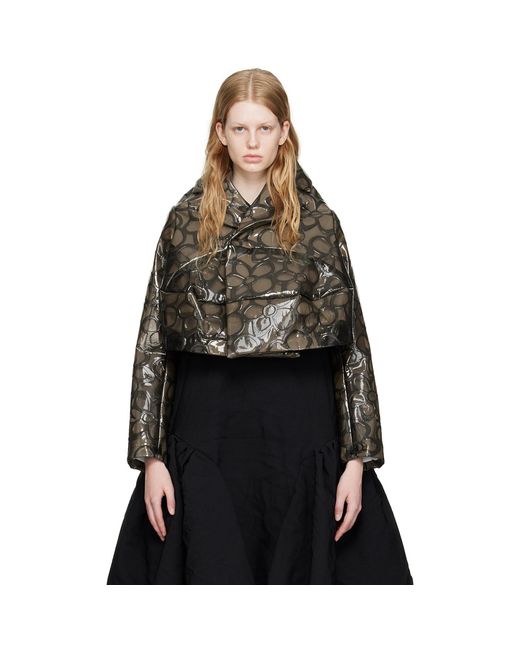 Comme des Garçons Black Gray Flower Jacket