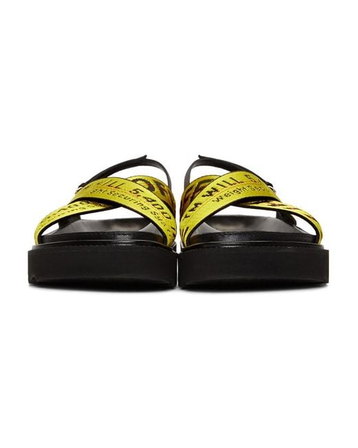 Off white cheap industrial belt sandals