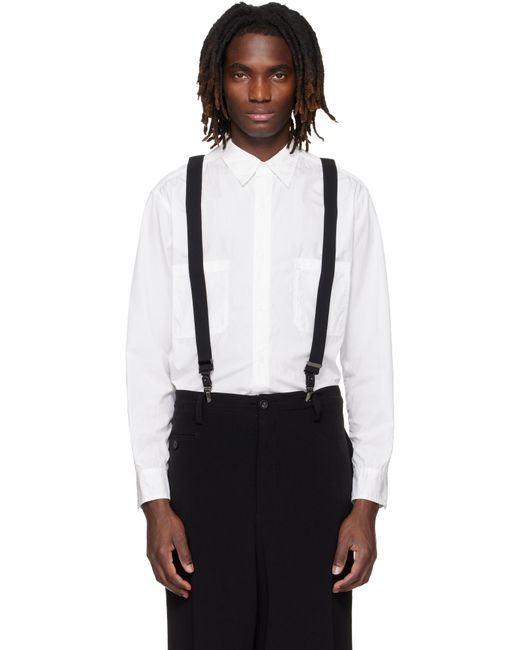 Yohji Yamamoto Black Big Standard Chain Stitch Shirt for men