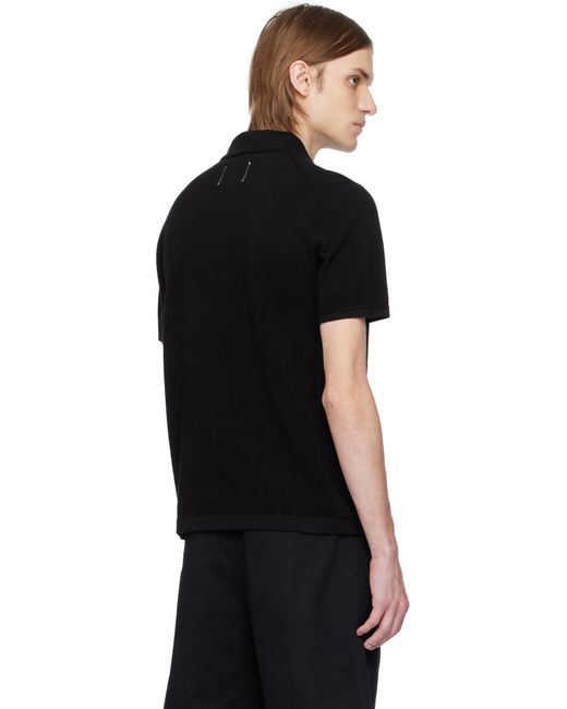 Reigning Champ Black Supima Pique Ace Polo for men