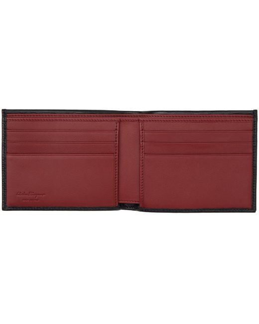 Ferragamo Black & Red Gancini Wallet for men