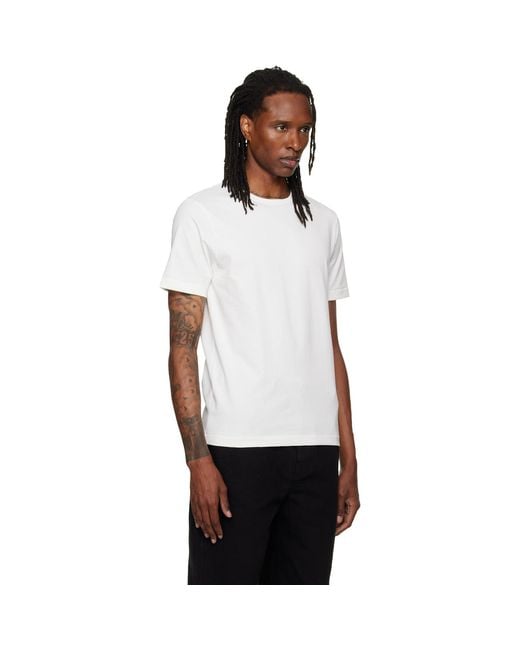 Merz B. Schwanen White 2M15 'Mid-Century Machine' Refined Fit T-Shirt for men