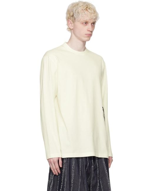 Y-3 Black Off-white Graphic Long Sleeve T-shirt for men