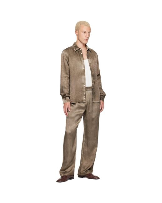 DIESEL Brown Jacquard Logo Shirt for men