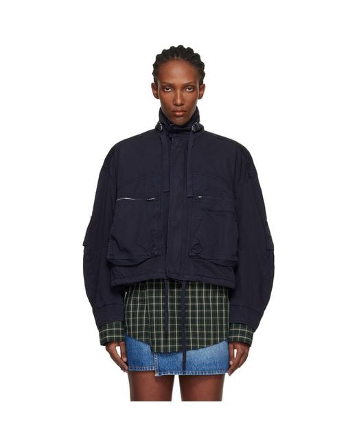 Alexander Wang Blue Articulated Cargo Jacket
