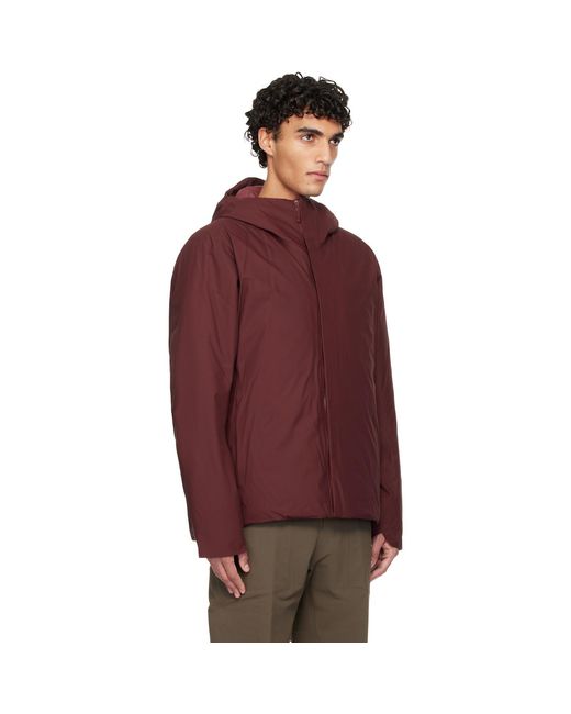 Veilance Red Burgundy Altus Down Jacket for men