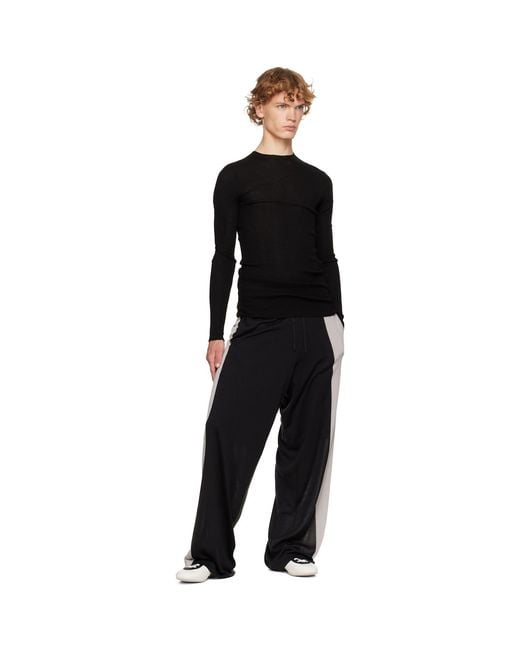 Kiko Kostadinov Black Sigo Knit Sweatpants for men
