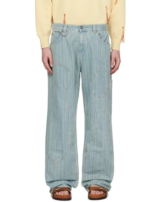 Bonsai Blue Loose-Fit Jeans for men