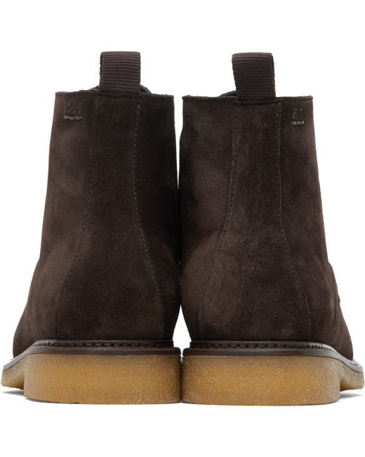 Boss Black Suede Half Boots for men
