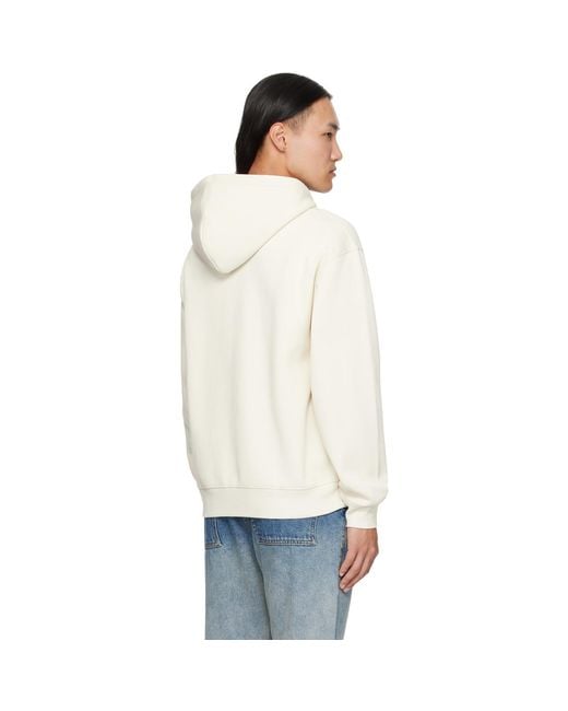 Dime White Cursive Zip Hoodie for men