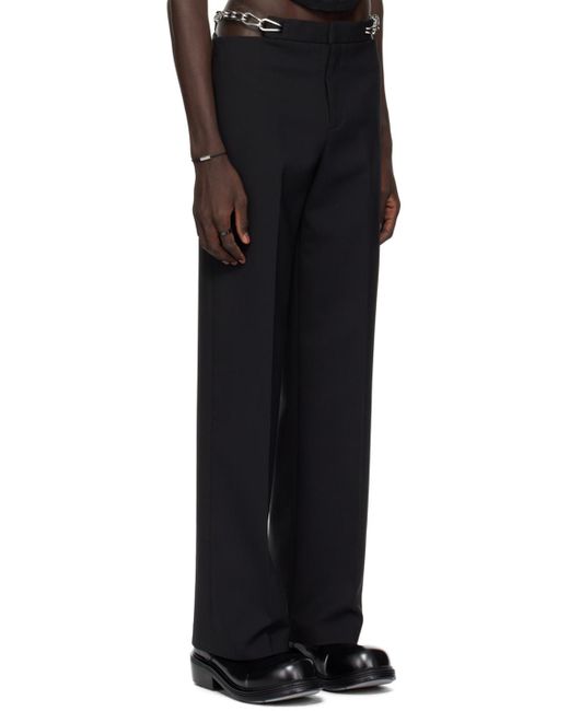Dion Lee Black Chain Link Trousers for men