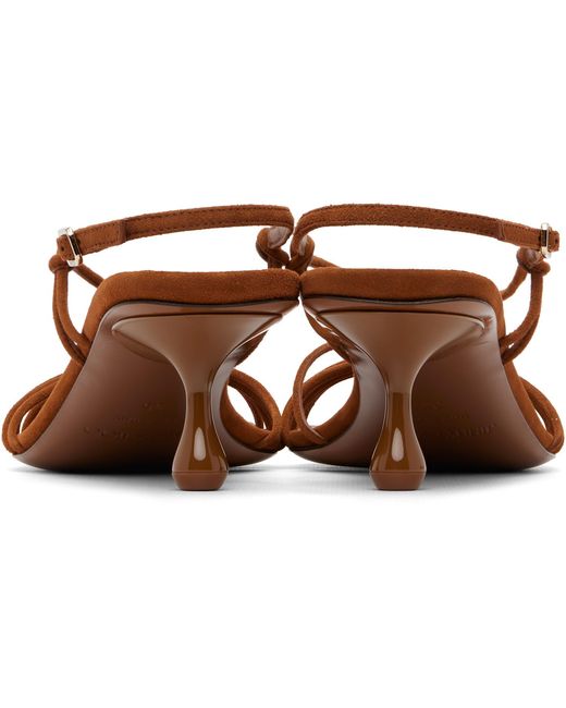 Jimmy Choo Brown Tan Lova 50 Heeled Sandals