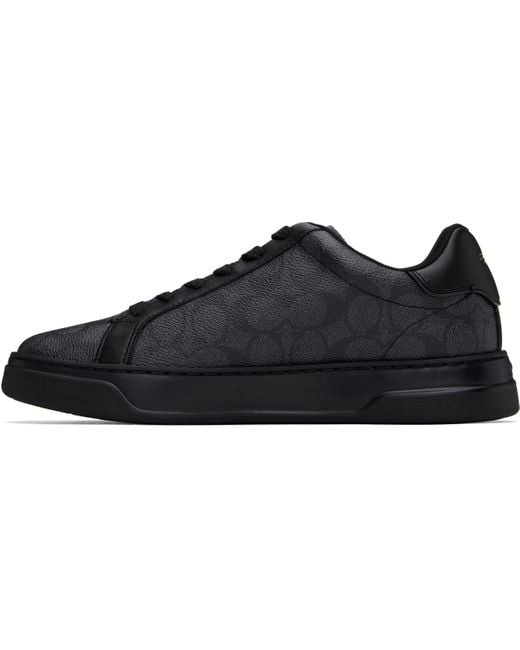 メンズ COACH ブラック＆グレー High Line スニーカー Black