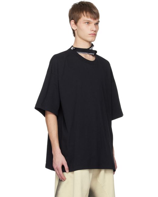 T-shirt noir à col modifié Y. Project pour homme en coloris Black