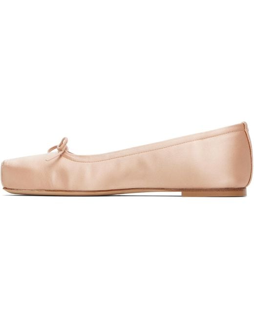 Aeyde Black Gabriella Satin Ballerina Flats