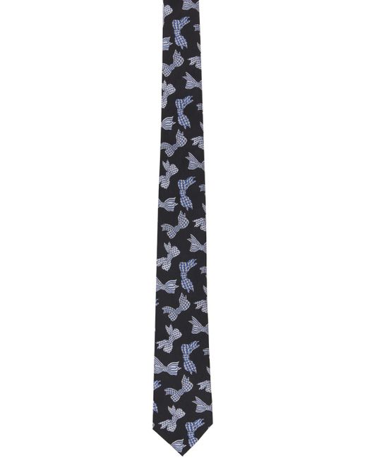 Yohji Yamamoto Black Derby Tie for men