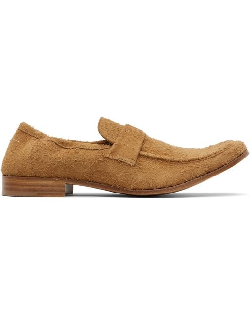 MM6 by Maison Margiela Black Tan Swing-Toe Leather Loafers for men