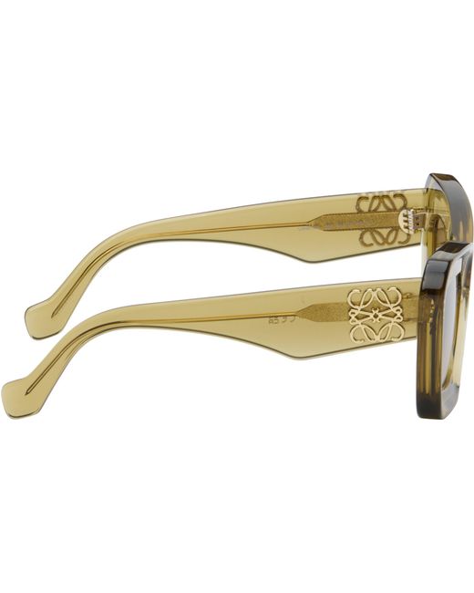 Lunettes De Soleil Vertes À Anagrammes Loewe pour homme en coloris Black