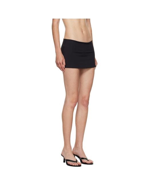 GUIZIO Black Micro Stretch Miniskirt