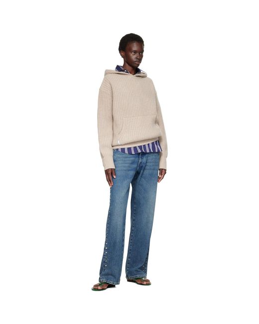 HOMMEGIRLS Natural Chunky Knit Hoodie