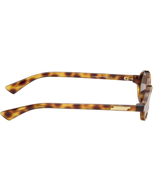 Bottega Veneta Black Classic Oval Sunglasses
