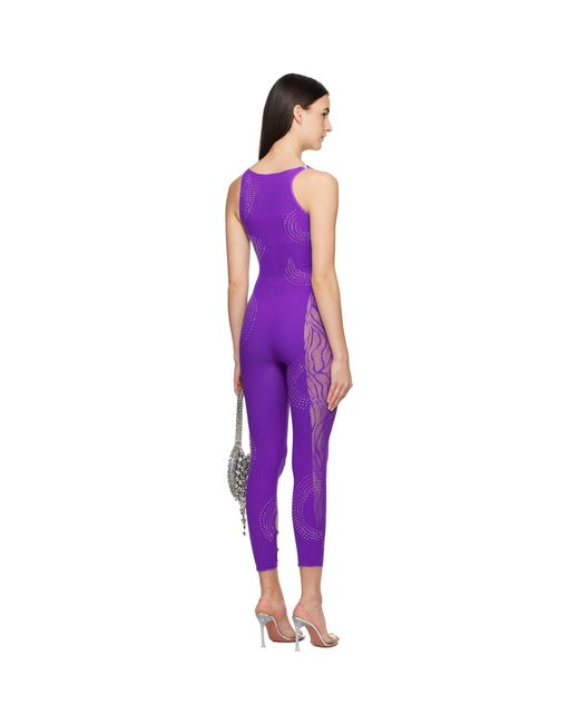 POSTER GIRL Black Rhinestoned Janice Jumpsuit