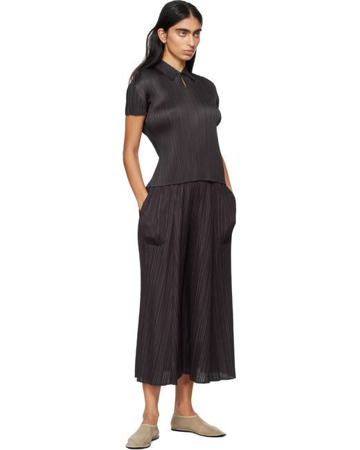 Pleats Please Issey Miyake Black Mellow Pleats Trousers