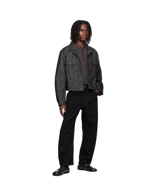 Lemaire Black Denim Trucker Jacket for men