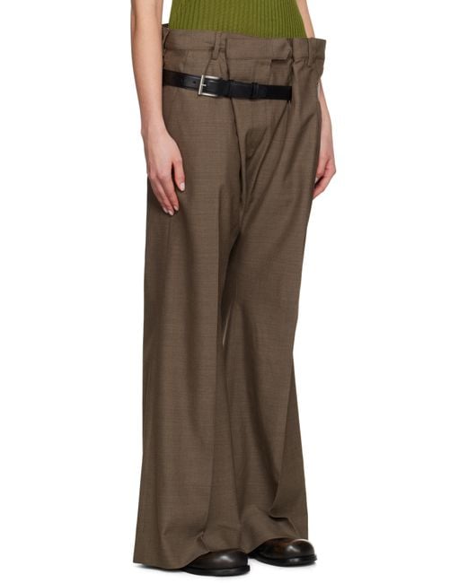 Acne Brown Belt Trousers