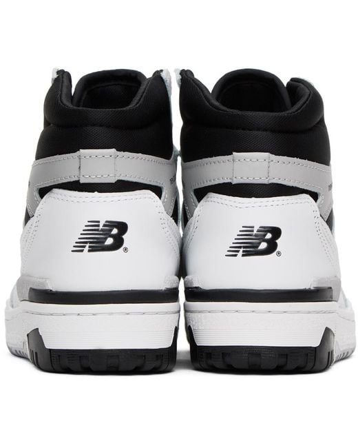 New Balance White & Black 650 Sneakers for men