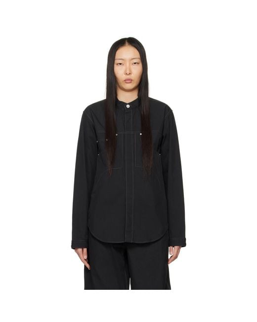 Dion Lee Black Rivet Denim Jacket