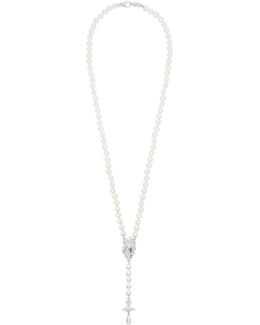Long Collier Calista À Perles Vivienne Westwood pour homme en coloris Black