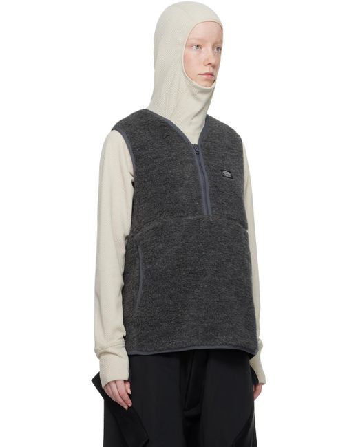 Snow Peak Half-zip Vest in Black | Lyst UK