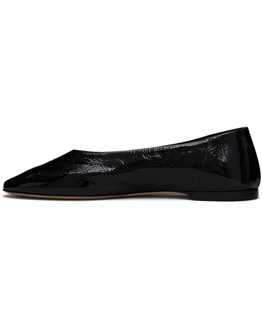 Totême Black Slip Naplack Ballerina Flats