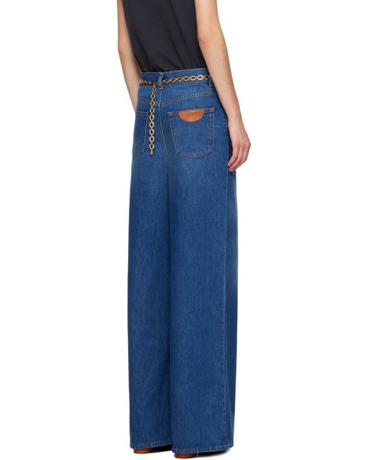Chloé ブルー ワイドレッグジーンズ Blue