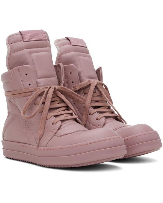 Rick Owens Purple Pink Geobasket Sneakers for men