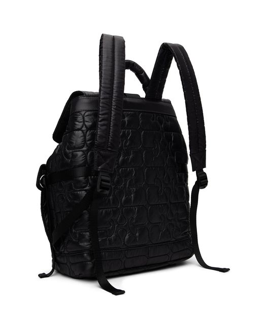 Ganni Black Quilted Re-Tech Backpack