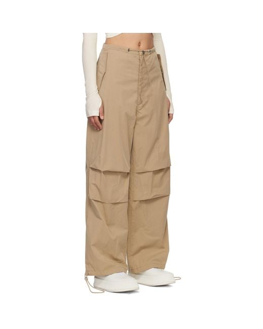 Dion Lee Natural Beige toggle Trousers