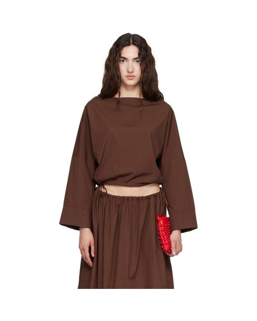 Brooke Callahan Brown Cuff Top