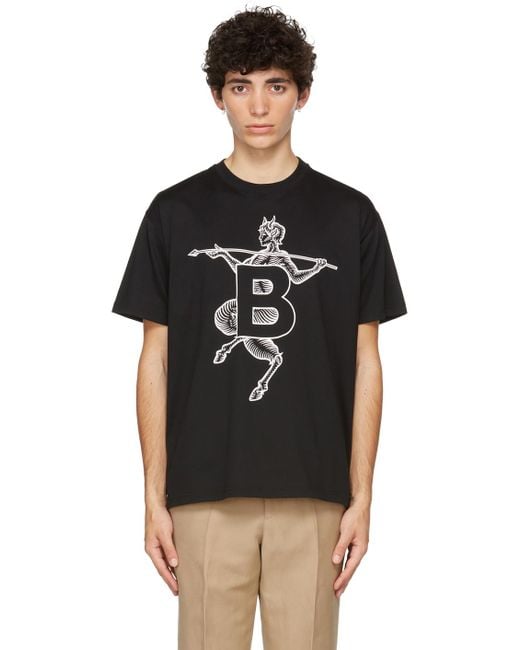 Burberry Cotton Mythical Alphabet Large 'b' T-shirt in Black for 
